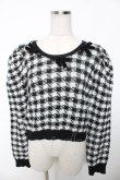 画像1: An MILLE / 千鳥リボンニット F 黒 Y-26-01-16-106-EL-TO-SZ-ZY (1)