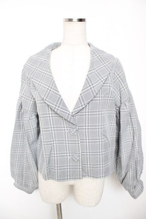 画像: Ank Rouge / ボリュームスリーブジャケット M グレー Y-26-01-16-109-CA-JA-SZ-ZY