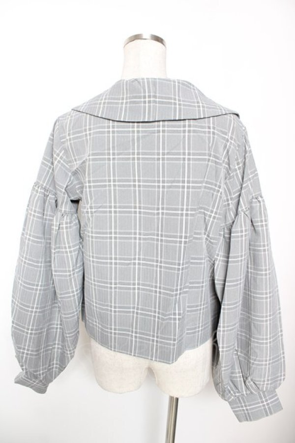 画像2: Ank Rouge / ボリュームスリーブジャケット M グレー Y-26-01-16-109-CA-JA-SZ-ZY (2)