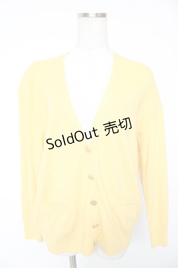 画像1: INGEBORG / 王冠ボタンカーディガン  イエロー Y-26-01-16-114-LO-TO-SZ-ZS (1)