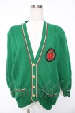 画像1: INGEBORG / エンブレムワッペン付きカーディガン  グリーン Y-26-01-16-116-LO-TO-SZ-ZY (1)