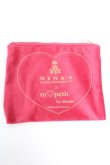 画像1: m petit by misako / NINA'Sベロアポーチ  濃赤 Y-26-01-16-002-LO-ZA-SZ-ZY (1)
