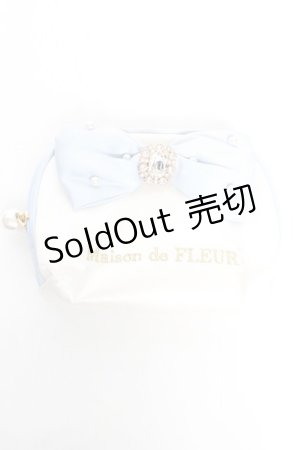 画像: Maison de FLEUR / ウエディングビジュー ティッシュポーチ  ホワイト Y-26-01-16-014-LO-ZA-SZ-ZT618