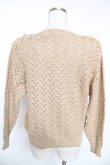 画像2: INGEBORG / カメリアモチーフ付きニット  ベージュ Y-26-01-16-117-LO-TO-SZ-ZY (2)