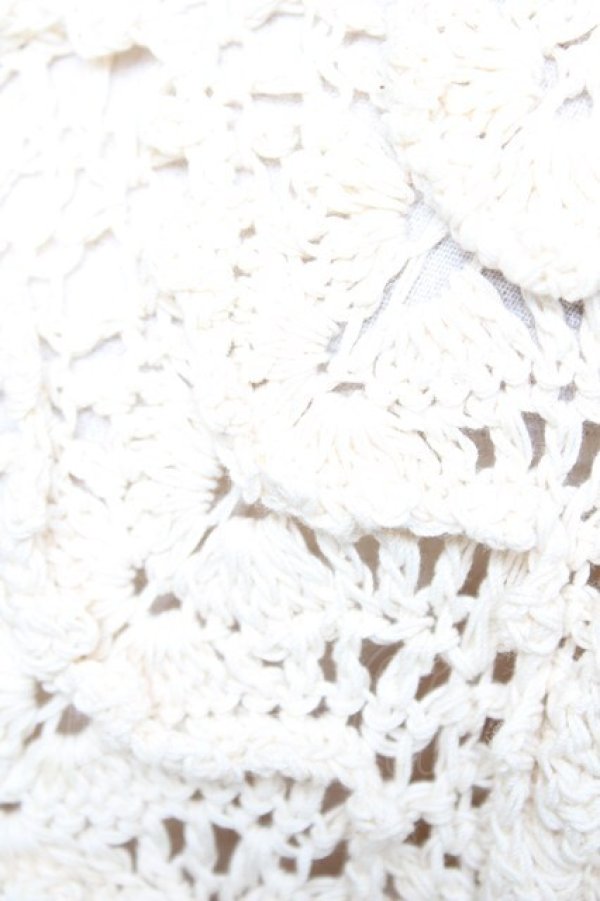 画像3: INGEBORG / スカラップフリル編み透かしカーディガン  生成り Y-26-01-16-118-LO-TO-SZ-ZY (3)