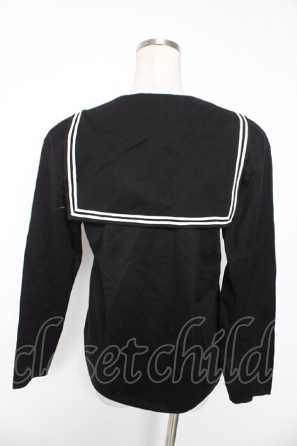 画像2: INGEBORG / セーラー長袖ニット  黒 Y-26-01-16-121-LO-TO-SZ-ZY (2)