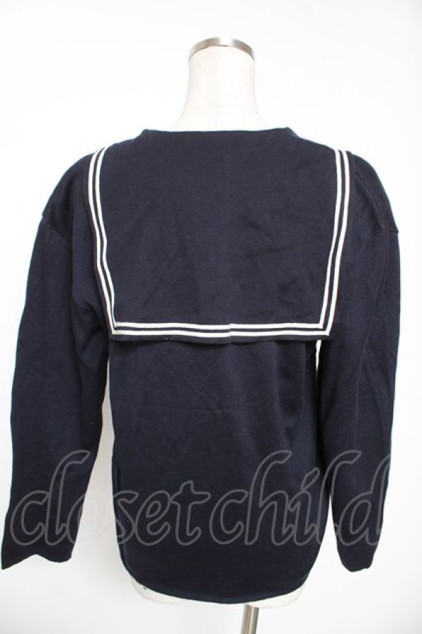 画像2: INGEBORG / セーラー長袖ニット  紺 Y-26-01-16-122-LO-TO-SZ-ZY (2)