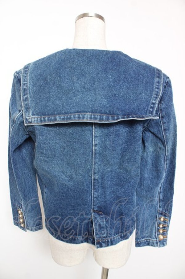 画像2: INGEBORG / デニムセーラージャケット  インディゴブルー Y-26-01-16-124-LO-JA-SZ-ZY (2)