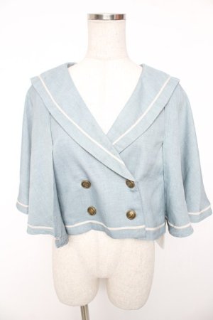 画像: Kurumi Collaboration / TT*KRMセーラーケープ S 淡青 Y-26-01-16-125-LO-JA-SZ-ZY