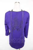画像2: Ozz Croce / 胸元クロス五分袖トップス  紫 Y-26-01-16-127-OO-TO-SZ-ZY (2)