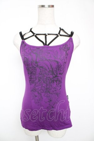 画像: Ozz Croce / クロスデザインキャミ  紫 Y-26-01-16-128-OO-TO-SZ-ZY