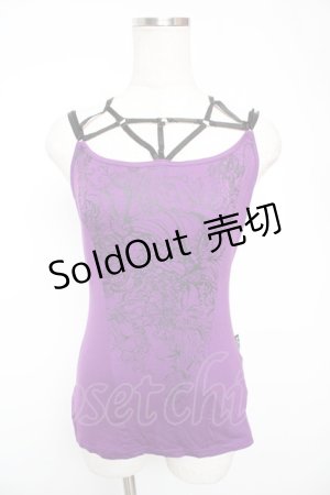 画像: Ozz Croce / クロスデザインキャミ  紫 Y-26-01-16-128-OO-TO-SZ-ZS