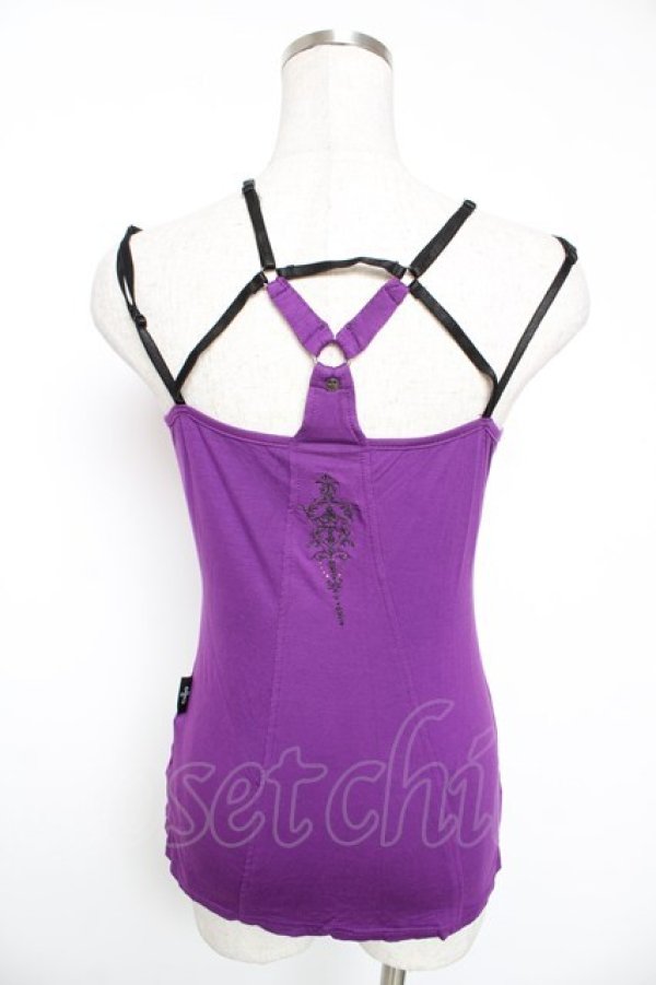 画像2: Ozz Croce / クロスデザインキャミ  紫 Y-26-01-16-128-OO-TO-SZ-ZY (2)