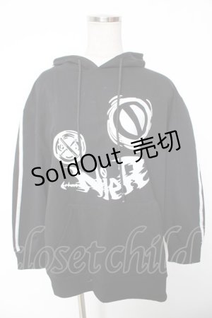 画像: NieR Clothing / プリントプルパーカー F 黒 Y-26-01-16-130-PU-TO-SZ-ZI