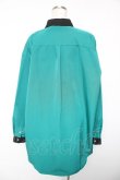 画像2: NieR Clothing / 配色BIGシャツ  グリーン Y-26-01-16-132-PU-BL-SZ-ZY (2)