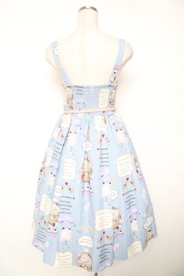 画像2: axes femme kawaii / 10thアニバーサリージャンパースカート M サックス Y-26-01-16-135-AX-OP-SZ-ZY (2)