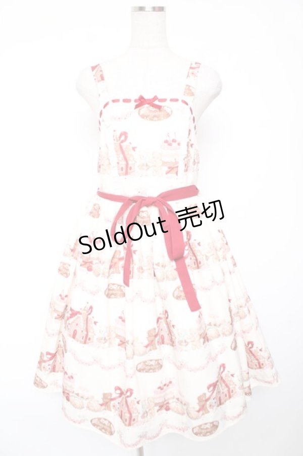 画像1: axes femme kawaii / お菓子の家柄ジャンスカ M 生成り Y-26-01-16-138-AX-OP-SZ-ZY (1)