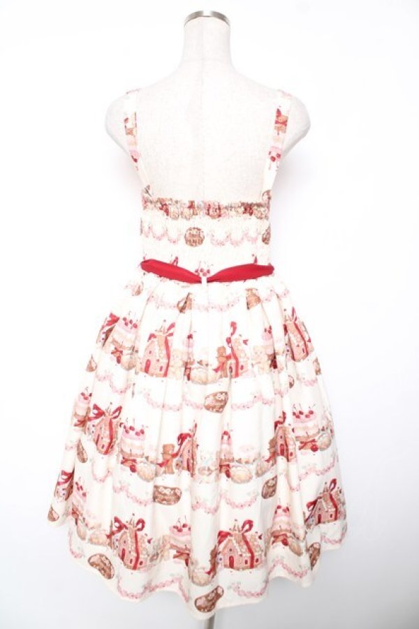 画像2: axes femme kawaii / お菓子の家柄ジャンスカ M 生成り Y-26-01-16-138-AX-OP-SZ-ZY (2)