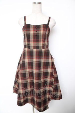 画像: Fi.n.t / ブランケットチェックフレアージャンスカ F ブラウン Y-26-01-16-144-CA-OP-SZ-ZY