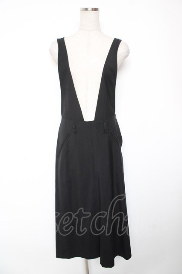 画像1: INGEBORG / 後ろクロスジャンパースカート  黒 Y-26-01-16-149-LO-OP-SZ-ZY (1)