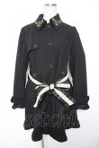 画像1: axes femme / ビジュー襟トレンチコート M 黒 Y-26-01-16-152-AX-CO-SZ-ZY (1)