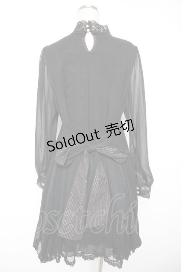 画像2: FRILL / シフォン重ねプリントワンピース  黒 Y-26-01-16-155-HN-OP-SZ-ZY (2)