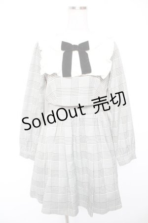 画像: Ank Rouge / チェック柄ヨークフリルSET/UPワンピース M グレー Y-26-01-16-163-CA-OP-SZ-ZY