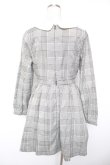 画像2: Ank Rouge / チェック柄ヨークフリルSET/UPワンピース M グレー Y-26-01-16-163-CA-OP-SZ-ZY (2)