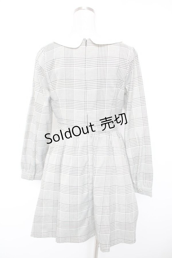 画像2: Ank Rouge / チェック柄ヨークフリルSET/UPワンピース M グレー Y-26-01-16-163-CA-OP-SZ-ZY (2)
