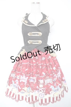 画像: Angelic Pretty / Fantasy Theaterジレジャンパースカート  赤 Y-26-01-16-168-AP-OP-SZ-ZY