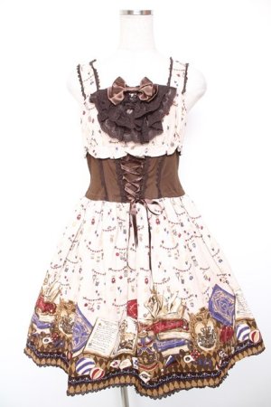 画像: ALICE and the PIRATES / 天幕裏の赤ずきん柄ジャンパースカートII  ベージュ Y-26-01-16-169-PA-OP-SZ-ZY