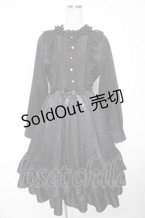 画像: Pina sweetcollection / ローズジャガードワンピース  黒 Y-26-01-16-172-LO-OP-SZ-ZY