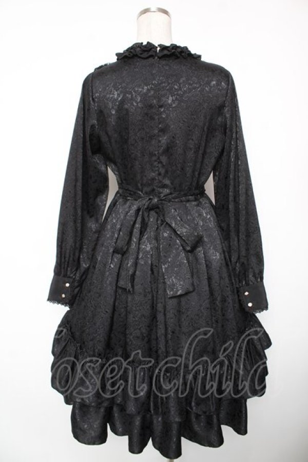 画像2: Pina sweetcollection / ローズジャガードワンピース  黒 Y-26-01-16-172-LO-OP-SZ-ZY (2)