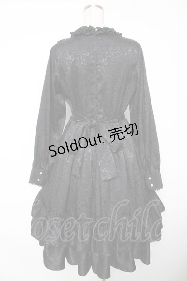 画像2: Pina sweetcollection / ローズジャガードワンピース  黒 Y-26-01-16-172-LO-OP-SZ-ZY (2)