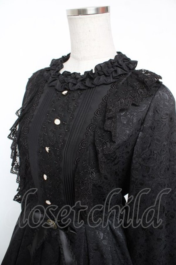 画像3: Pina sweetcollection / ローズジャガードワンピース  黒 Y-26-01-16-172-LO-OP-SZ-ZY (3)