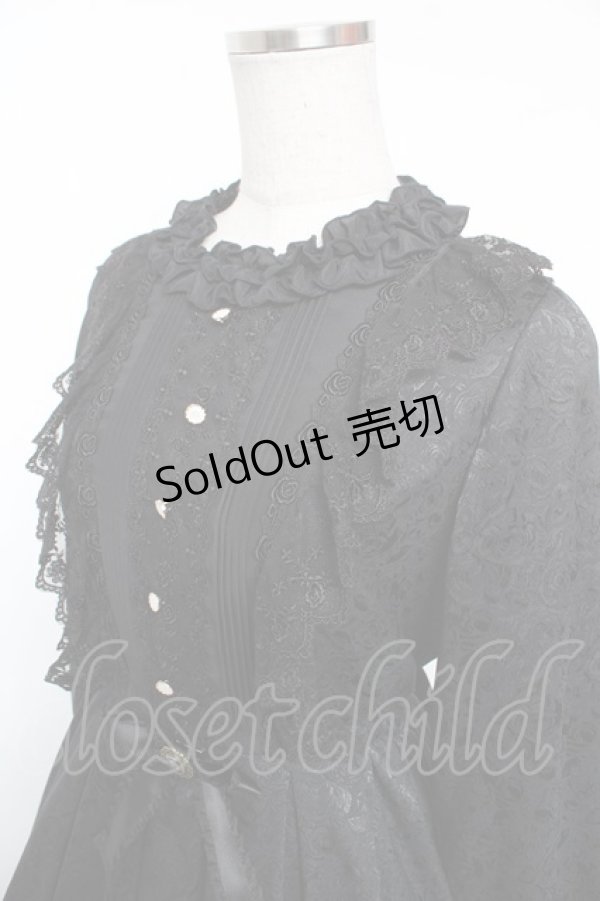 画像3: Pina sweetcollection / ローズジャガードワンピース  黒 Y-26-01-16-172-LO-OP-SZ-ZY (3)