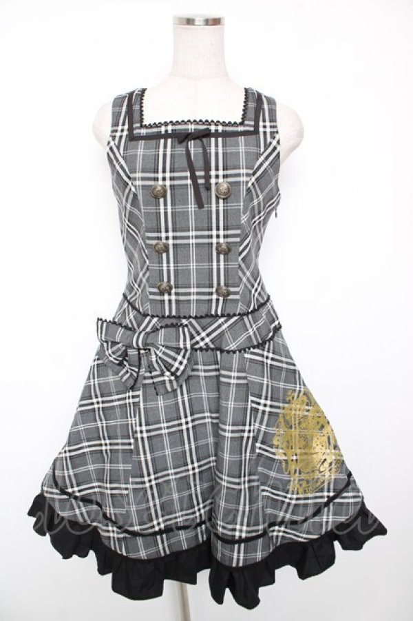 画像1: ALICE and the PIRATES / Lucian Martinエンブレムジャンパースカート  グレー Y-26-01-16-175-PA-OP-SZ-ZY (1)