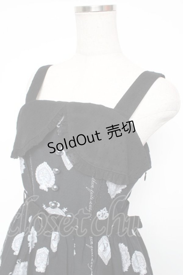 画像3: ALICE and the PIRATES / アリスのティアボトル柄ハートベルトジャンパースカート  紺 Y-26-01-16-176-PA-OP-SZ-ZY (3)