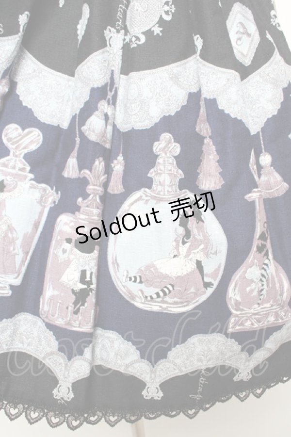 画像4: ALICE and the PIRATES / アリスのティアボトル柄ハートベルトジャンパースカート  紺 Y-26-01-16-176-PA-OP-SZ-ZY (4)