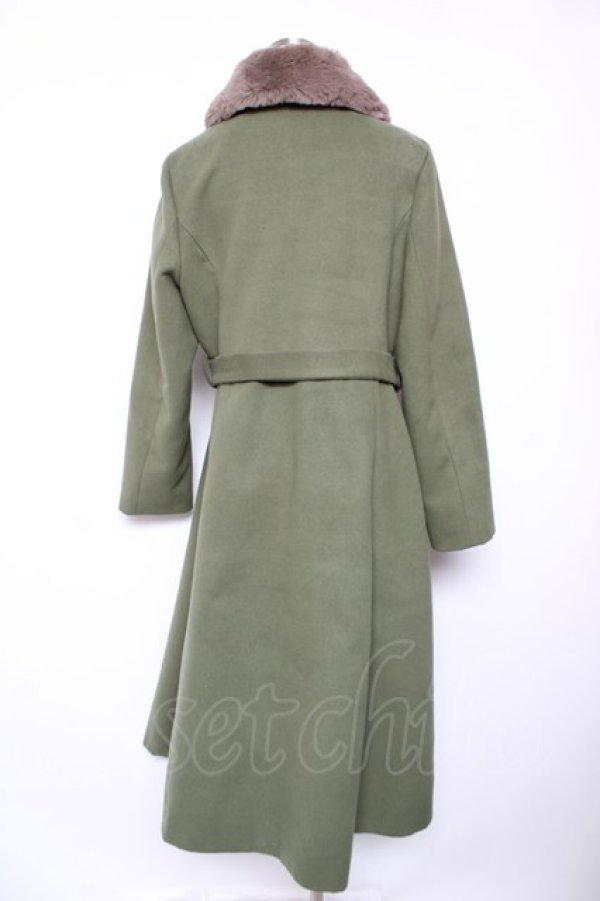 画像2: axes femme / テーラー襟コート L グリーン Y-26-01-16-179-AX-CO-SZ-ZY (2)