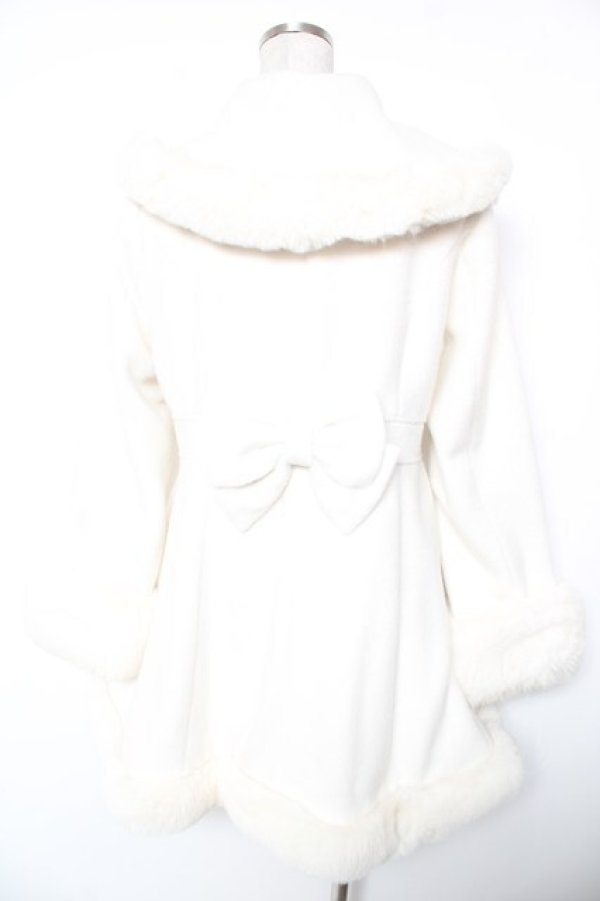 画像2: LIZ LISA / ファーカラーコート 0 アイボリー Y-26-01-16-183-LO-CO-SZ-ZY (2)