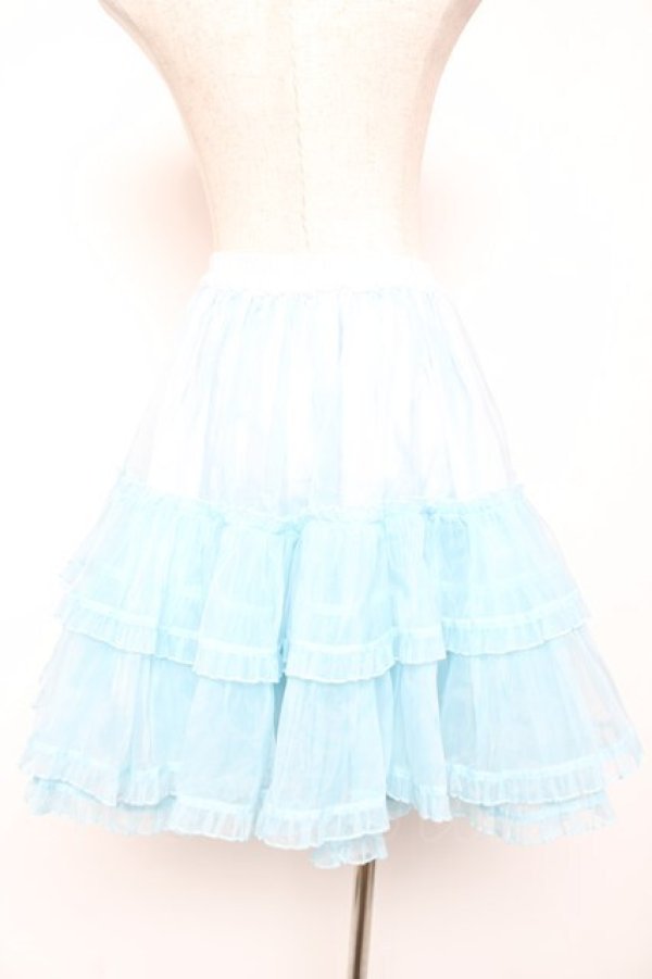 画像2: metamorphose / オーガンジーフリルパニエ  サックス Y-26-01-16-189-ME-SK-SZ-ZY (2)