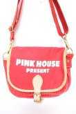 画像1: PINK HOUSE / ロゴプリントショルダーバッグ  赤 Y-26-01-16-021-LO-BG-SZ-ZY (1)