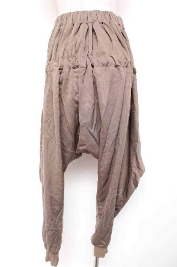 画像2: Ozz conte / ラップデザインサルエルパンツ  ベージュ Y-26-01-16-194-OO-PA-SZ-ZY (2)