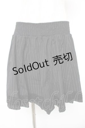 画像: Ozz Croce / ストライプスカート  黒 Y-26-01-16-195-OO-SK-SZ-ZY