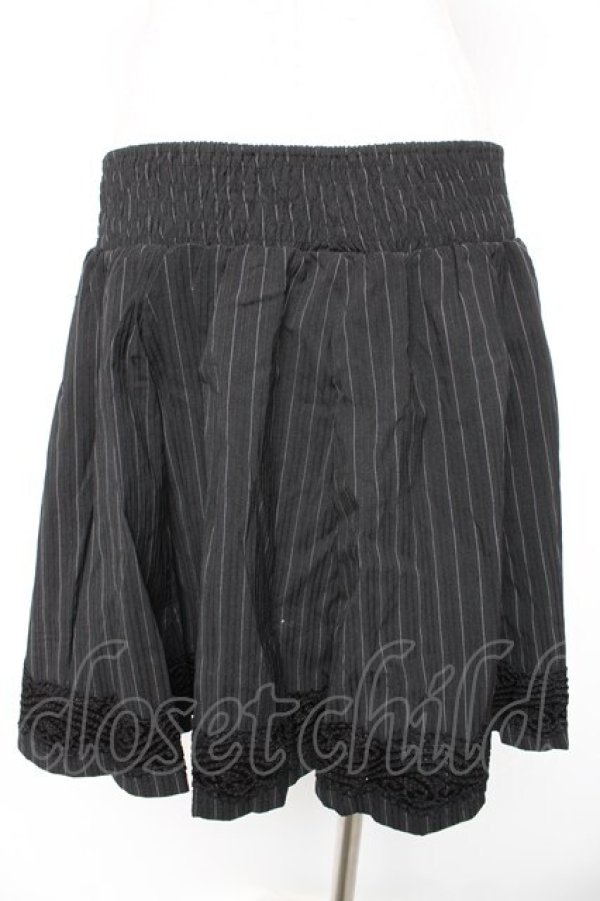 画像2: Ozz Croce / ストライプスカート  黒 Y-26-01-16-195-OO-SK-SZ-ZY (2)