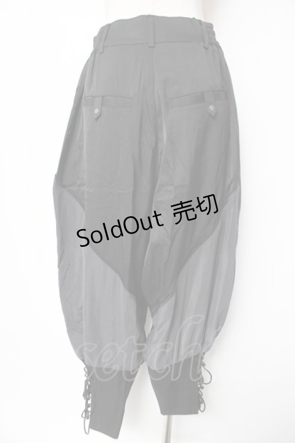 画像2: Ozz conte / 魔法陣ptサルエルパンツ  黒×グレー Y-26-01-16-196-OO-PA-SZ-ZY (2)