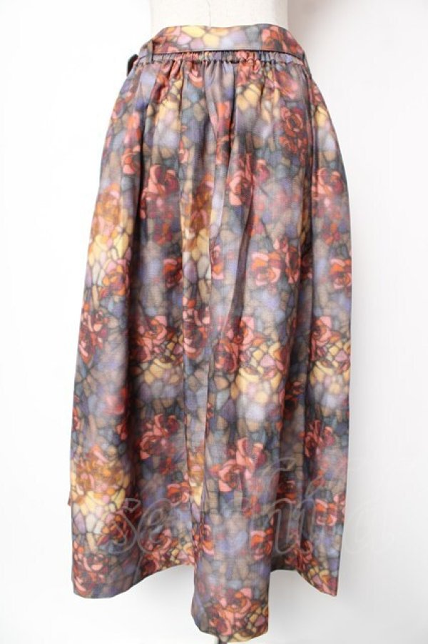 画像2: axes femme / ステンドグラスランプ柄スカート M オレンジ Y-26-01-16-197-AX-SK-SZ-ZY (2)