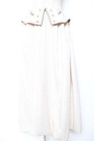 画像: axes femme / 衿デザインスカート F 生成り Y-26-01-16-204-AX-SK-SZ-ZS