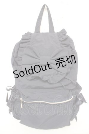 画像: m petit by misako / TT AM リボンフラップ リュックサック  紺 Y-26-01-16-023-LO-BG-SZ-ZY
